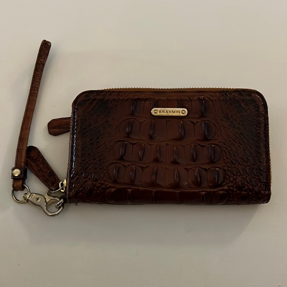 Brahmin RILEY Wallet Wristlet in pecan Melbourne.